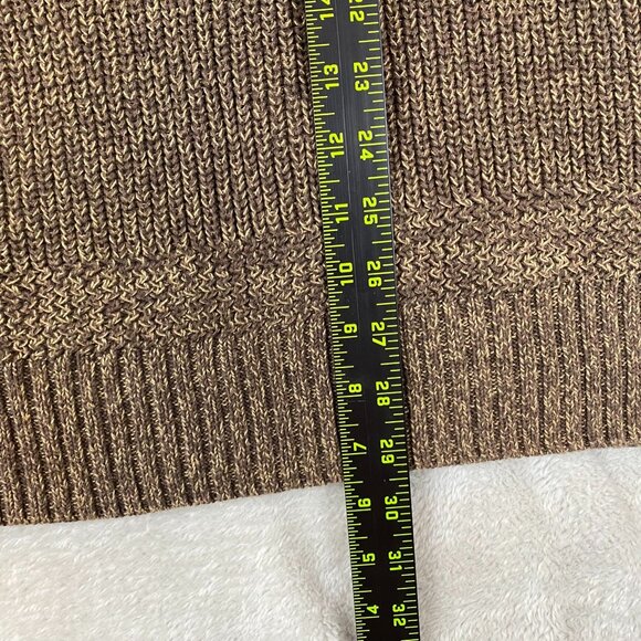 Redhead Mens Henley Sweater XL Cotton/Acrylic Blend Brown Textured Knit - Picture 3 of 12